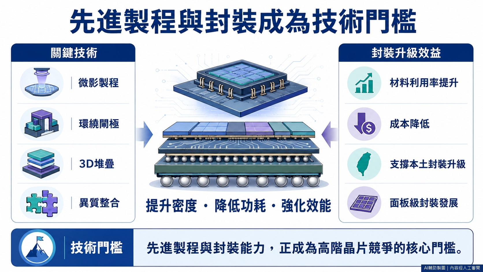 先進製程與封裝成為技術門檻