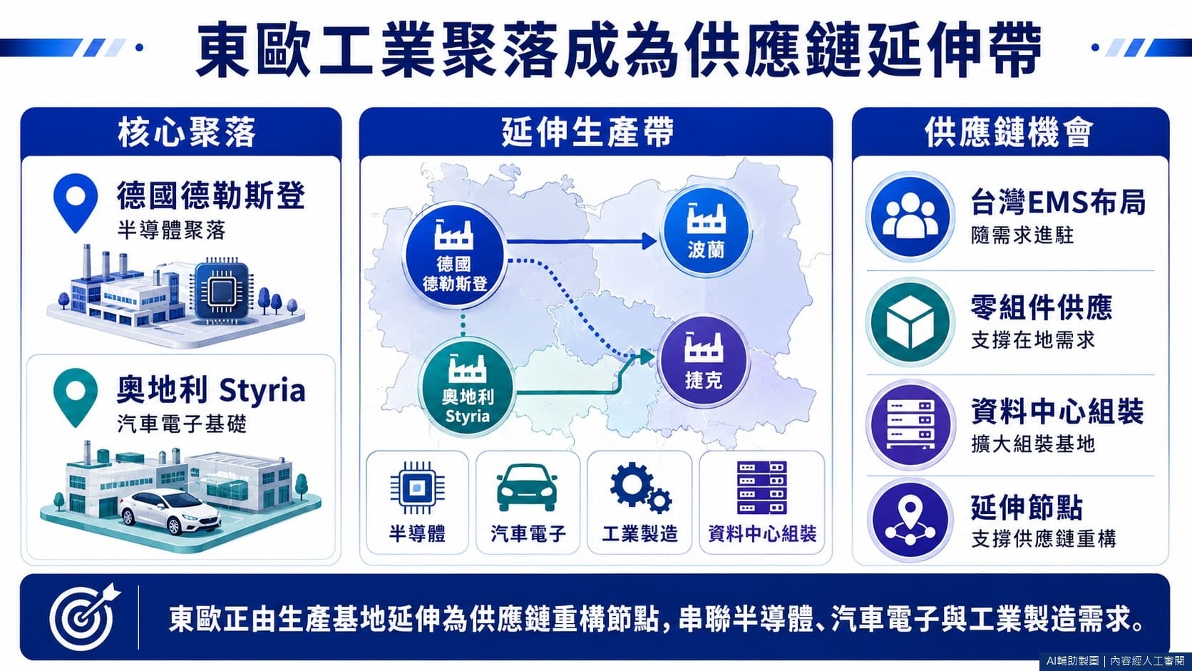 東歐工業聚落成為供應鏈延伸帶