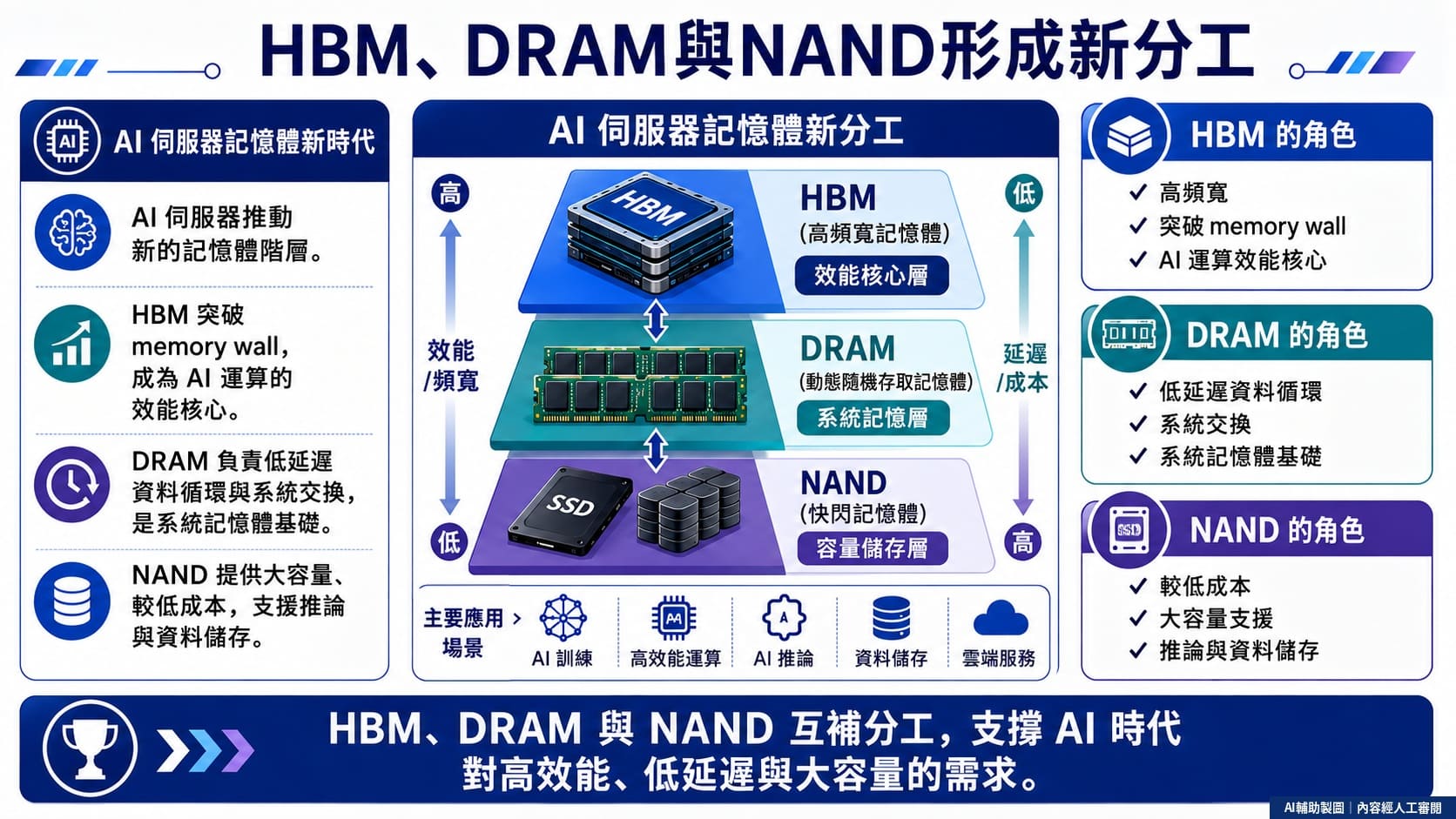 HBM、DRAM與NAND形成新分工