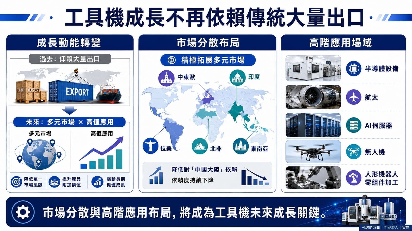 工具機成長不再依賴傳統大量出口