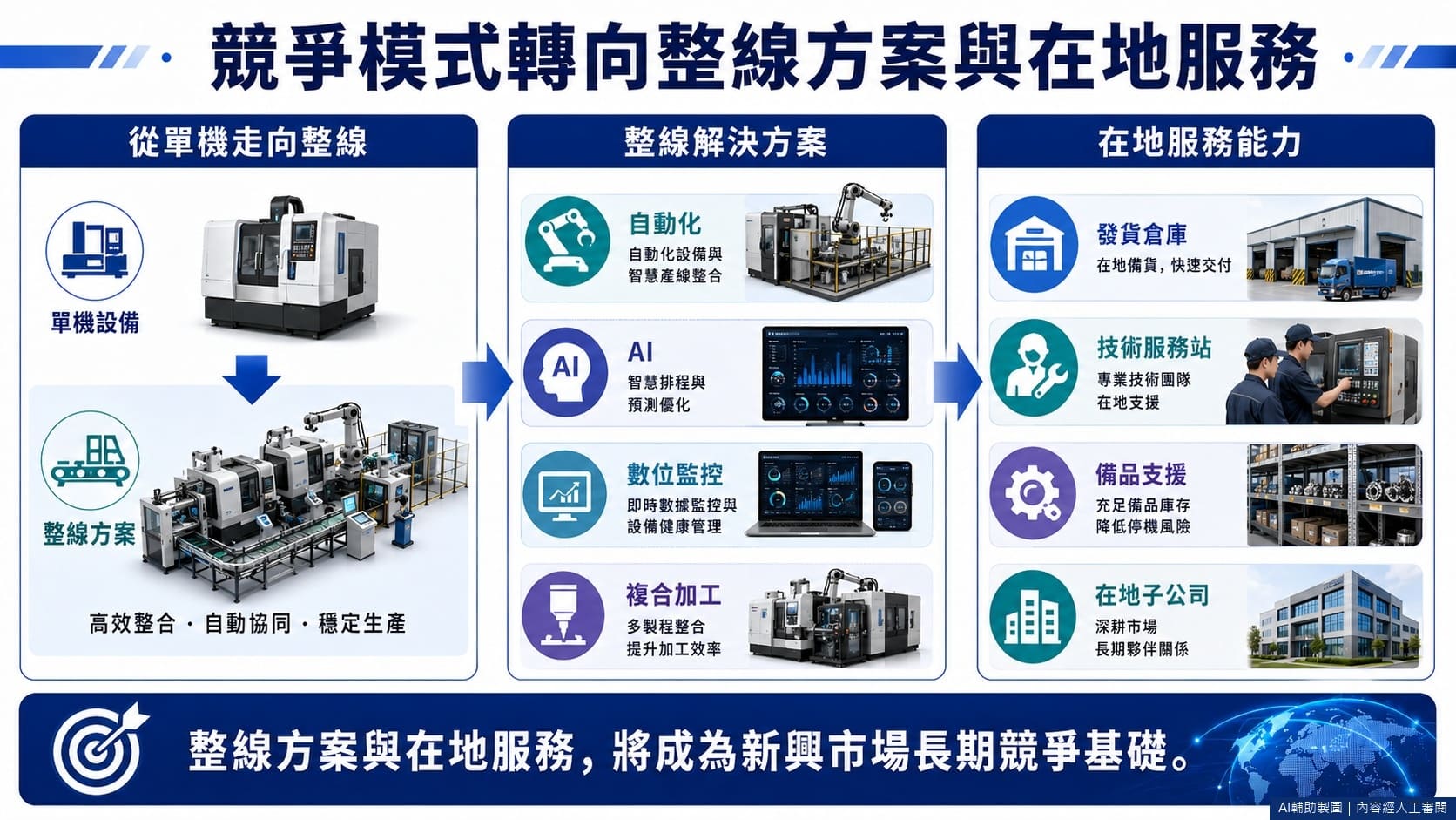 競爭模式轉向整線方案與在地服務