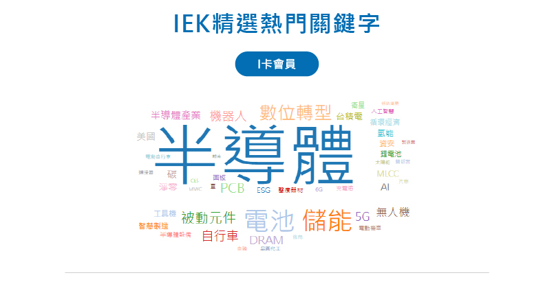 新聞關鍵字訂閱服務上線| IEK產業情報網